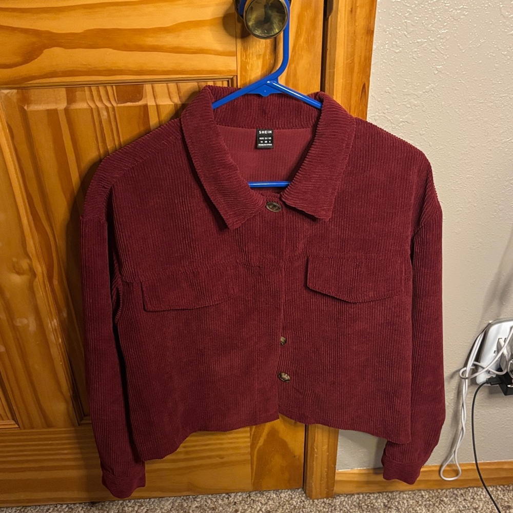 Women's Burgundy Corduroy Jacket